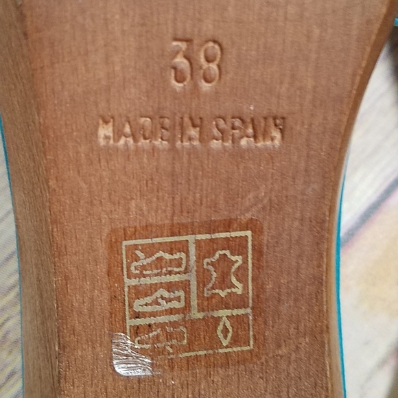 YSL Tom Ford era Nadja blue rosette heels 38 - Picture 6 of 14